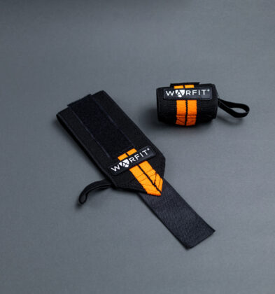 MUÑEQUERAS – NEGRO CON ANARANJADO