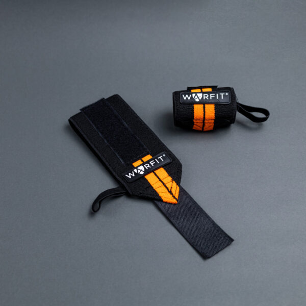 MUÑEQUERAS – NEGRO CON ANARANJADO