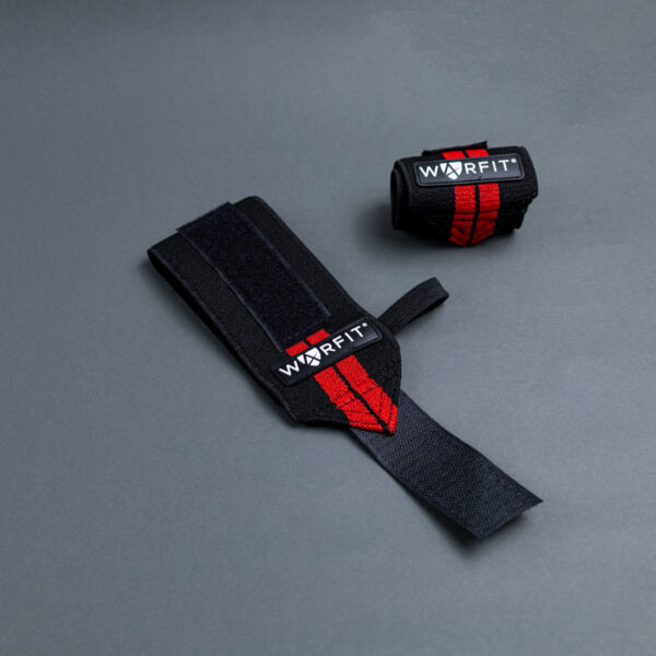 MUÑEQUERAS – NEGRO CON ROJO