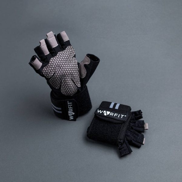 GUANTES CON MUÑEQUERA – NEGRO