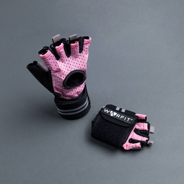 GUANTES CON MUÑEQUERA – ROSADO